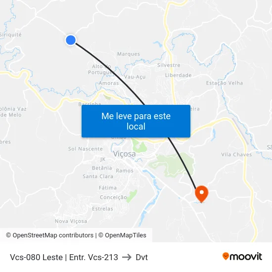 Vcs-080 Leste | Entr. Vcs-213 to Dvt map