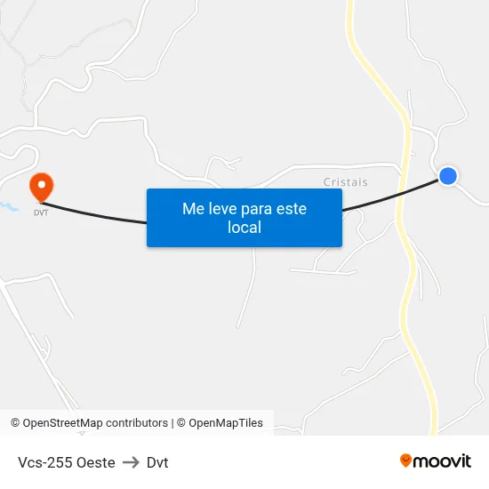 Vcs-255 Oeste to Dvt map
