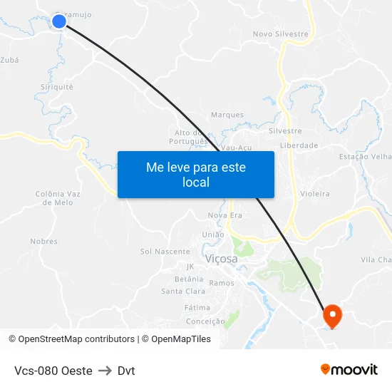 Vcs-080 Oeste to Dvt map