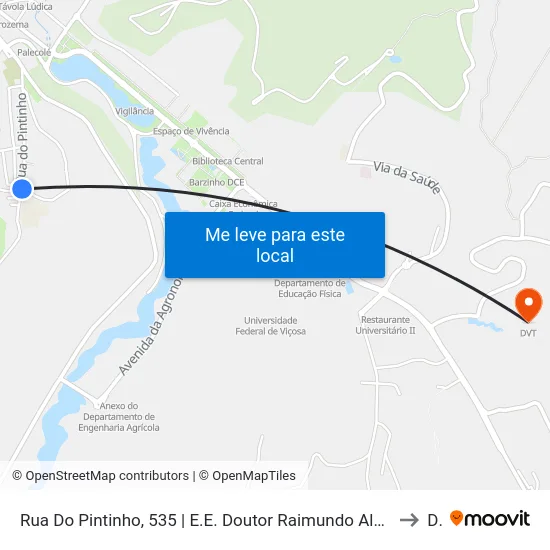 Rua Do Pintinho, 535 | E.E. Doutor Raimundo Alves Torres - Ponto Final Do Bela Vista to Dvt map