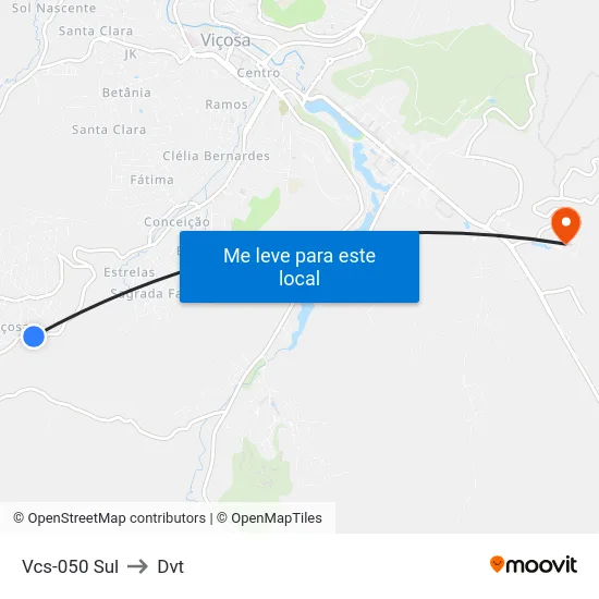 Vcs-050 Sul to Dvt map
