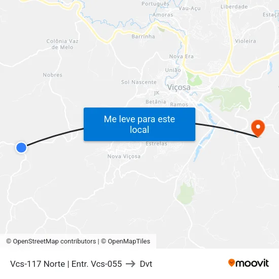 Vcs-117 Norte | Entr. Vcs-055 to Dvt map