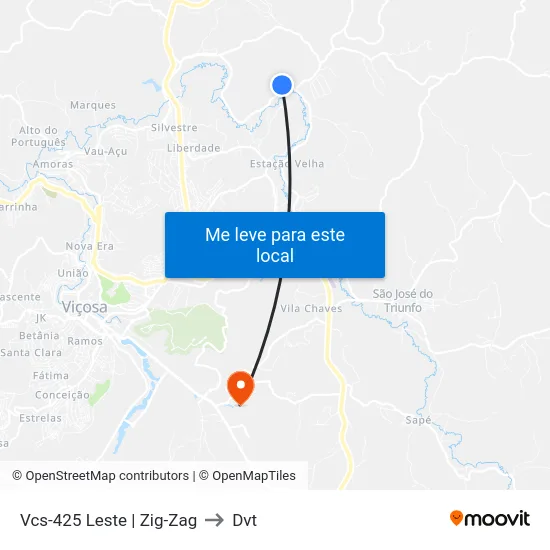 Vcs-425 Leste | Zig-Zag to Dvt map