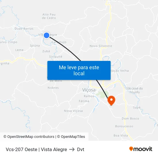 Vcs-207 Oeste | Vista Alegre to Dvt map