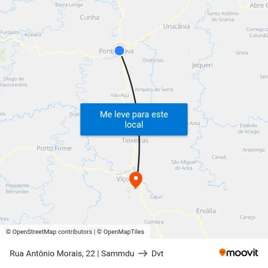 Rua Antônio Morais, 22 | Sammdu to Dvt map