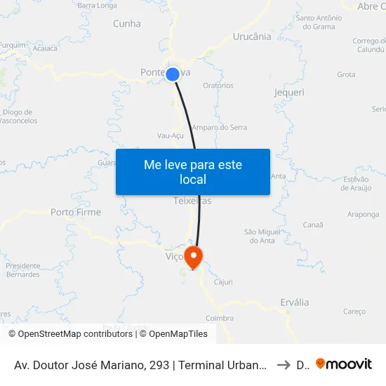 Av. Doutor José Mariano, 293 | Terminal Urbano Da São Jorge to Dvt map