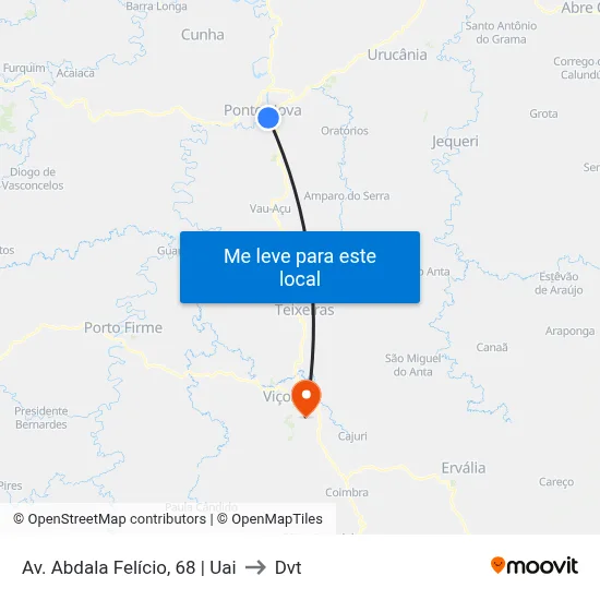 Av. Abdala Felício, 68 | Uai to Dvt map