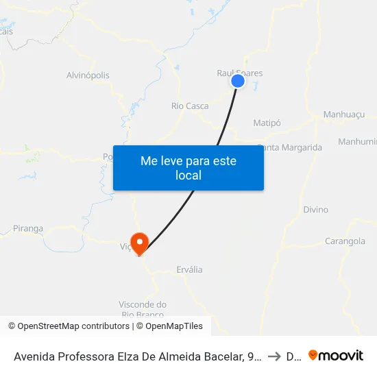 Avenida Professora Elza De Almeida Bacelar, 915 to Dvt map