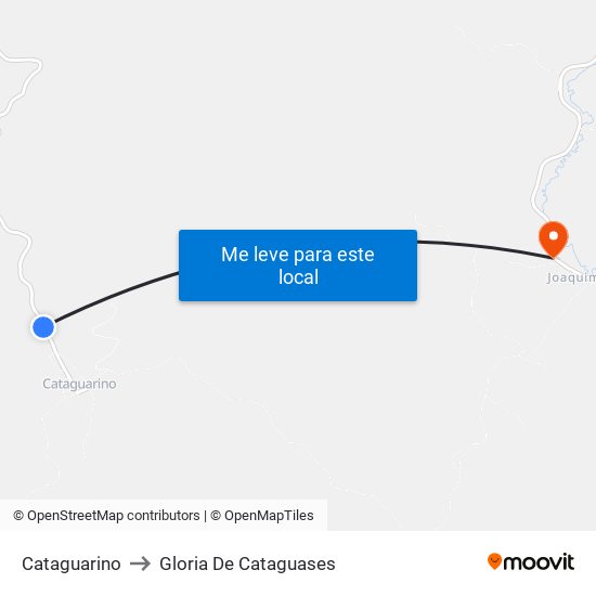 Cataguarino to Gloria De Cataguases map