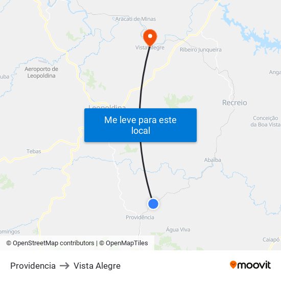 Providencia to Vista Alegre map