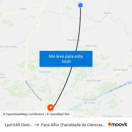 Lpd-040 Oeste | Entr. Lpd-491 to Face Alfor (Faculdade de Ciências Jurídicas e Gerenciais Alves Fortes) map