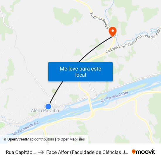 Rua Capitão Mendes, 161 to Face Alfor (Faculdade de Ciências Jurídicas e Gerenciais Alves Fortes) map