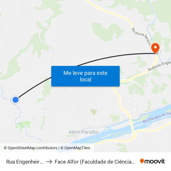 Rua Engenheiro Silva R. Maia, 85 to Face Alfor (Faculdade de Ciências Jurídicas e Gerenciais Alves Fortes) map