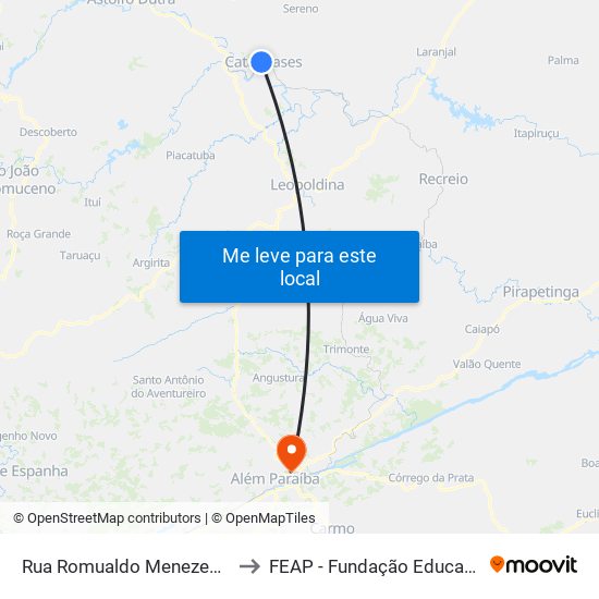 Rua Romualdo Menezes, 701 | Fic Cataguases to FEAP - Fundação Educacional de Além Paraíba map