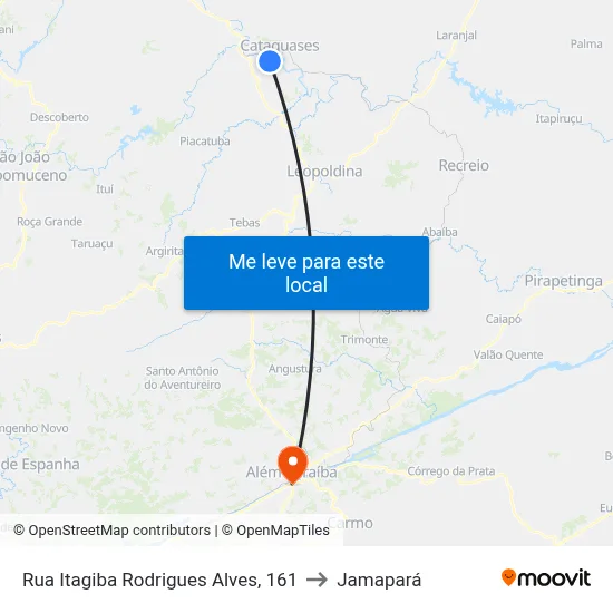 Rua Itagiba Rodrigues Alves, 161 to Jamapará map