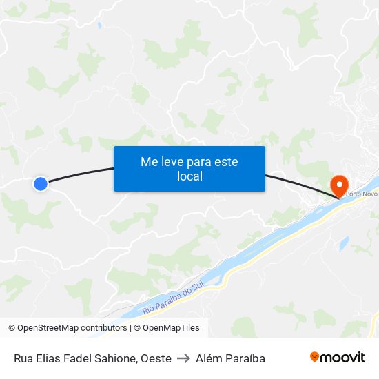 Rua Elias Fadel Sahione, Oeste to Além Paraíba map