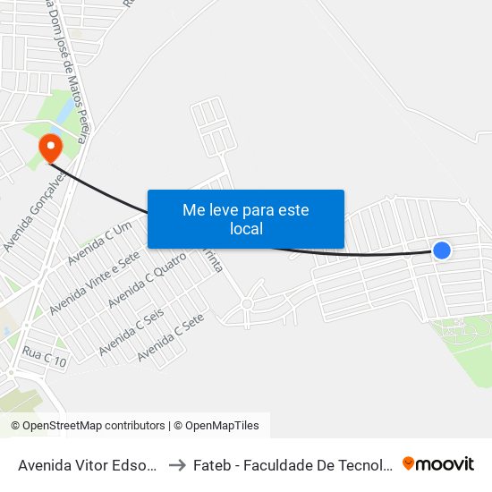 Avenida Vitor Edson Marques to Fateb - Faculdade De Tecnologia Barretos map