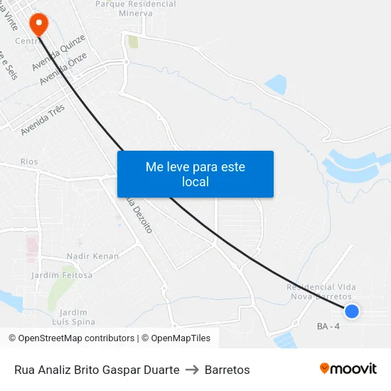 Rua Analiz Brito Gaspar Duarte to Barretos map