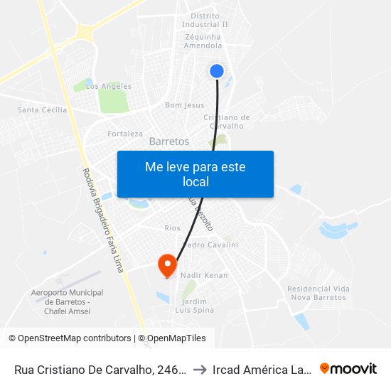 Rua Cristiano De Carvalho, 246-308 to Ircad América Latina map