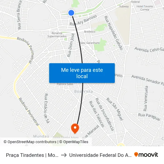 Praça Tiradentes | Mosteiro De São Bento to Universidade Federal Do Agreste De Pernambuco map