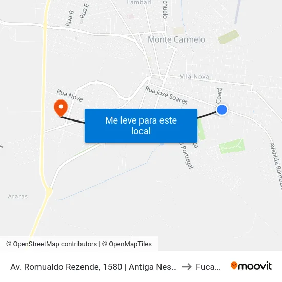 Av. Romualdo Rezende, 1580 | Antiga Nestlé to Fucamp map