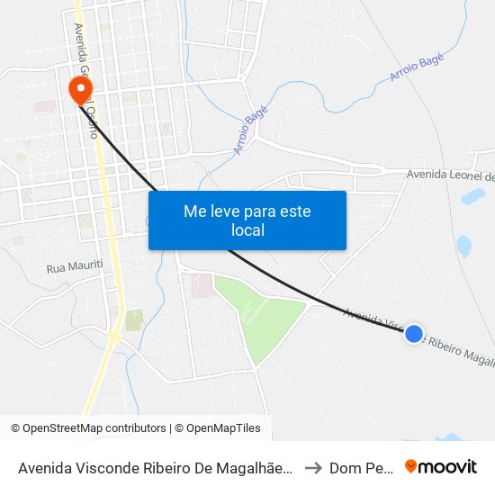 Avenida Visconde Ribeiro De Magalhães, 1950-2274 to Dom Pedrito map