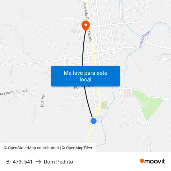 Br-473, 541 to Dom Pedrito map