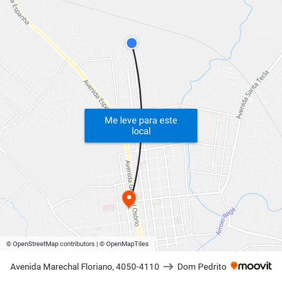 Avenida Marechal Floriano, 4050-4110 to Dom Pedrito map