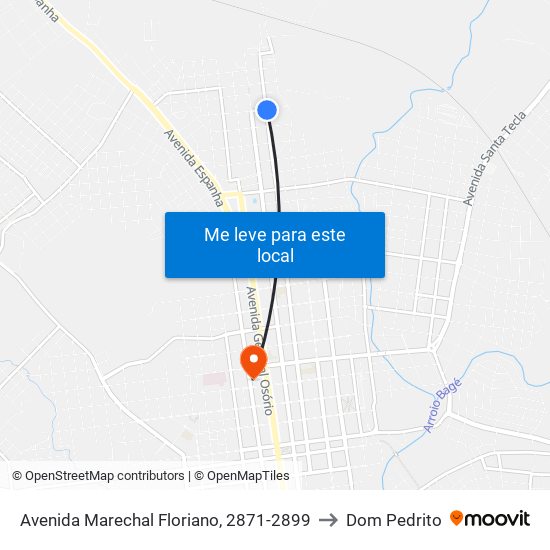 Avenida Marechal Floriano, 2871-2899 to Dom Pedrito map