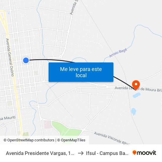 Avenida Presidente Vargas, 191 to Ifsul - Campus Bagé map