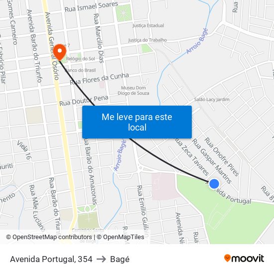 Avenida Portugal, 354 to Bagé map