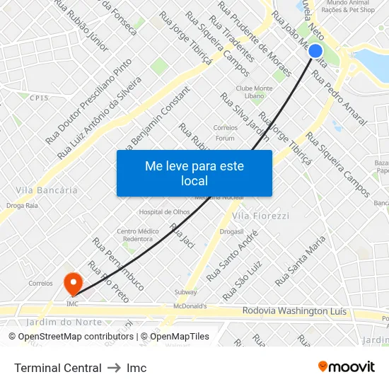 Terminal Central to Imc map