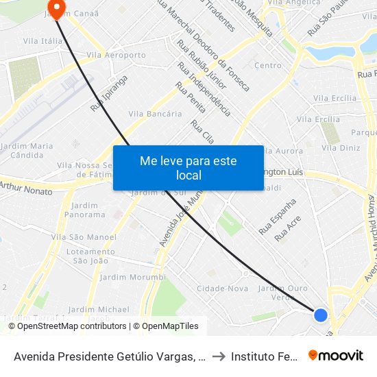 Avenida Presidente Getúlio Vargas, 830-902 to Instituto Federal map