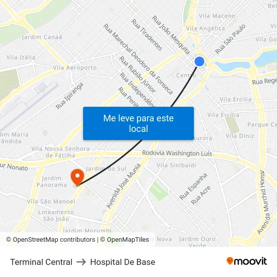 Terminal Central to Hospital De Base map