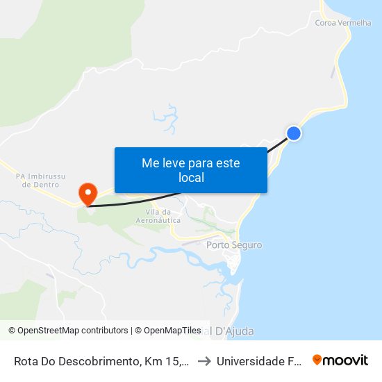 Rota Do Descobrimento, Km 15,5 Sentido Norte | Churrascaria Paulo Tchê to Universidade Federal Do Sul Da Bahia map