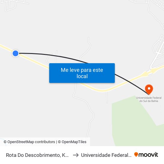 Rota Do Descobrimento, Km 34,4 Sentido Leste to Universidade Federal Do Sul Da Bahia map