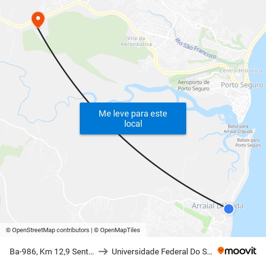 Ba-986, Km 12,9 Sentido Balsa to Universidade Federal Do Sul Da Bahia map