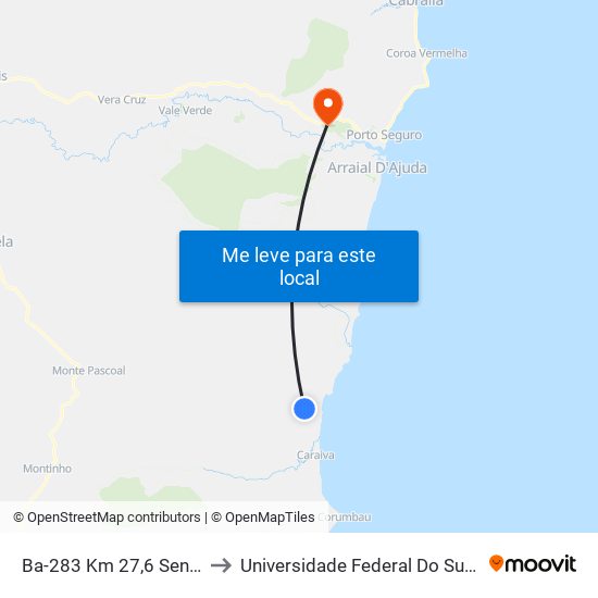 Ba-283 Km 27,6 Sentido Sul to Universidade Federal Do Sul Da Bahia map