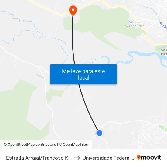 Estrada Arraial/Trancoso Km 0,6 Sentido Norte to Universidade Federal Do Sul Da Bahia map