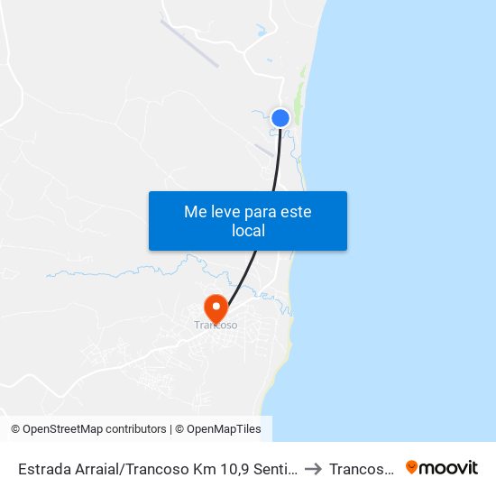 Estrada Arraial/Trancoso Km 10,9 Sentido Sul | Terravista Vilas to Trancoso Brazil map