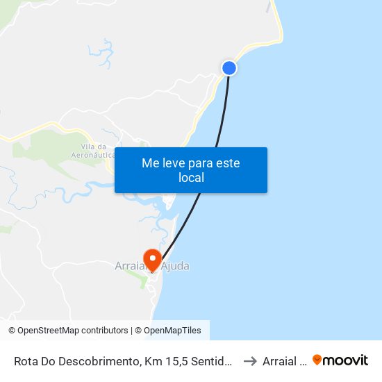 Rota Do Descobrimento, Km 15,5 Sentido Norte | Churrascaria Paulo Tchê to Arraial D Ajuda map