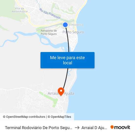 Terminal Rodoviário De Porto Seguro to Arraial D Ajuda map