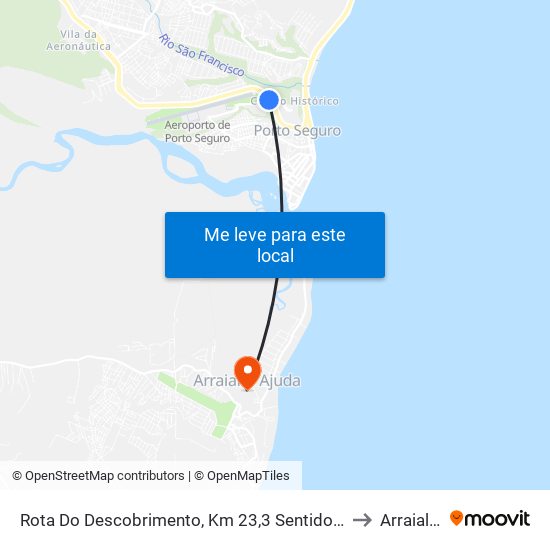 Rota Do Descobrimento, Km 23,3 Sentido Leste | Rodoviária De Porto Seguro to Arraial D Ajuda map