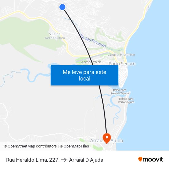 Rua Heraldo Lima, 227 to Arraial D Ajuda map