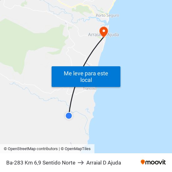 Ba-283 Km 6,9 Sentido Norte to Arraial D Ajuda map