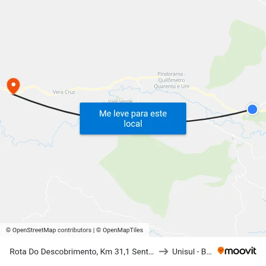 Rota Do Descobrimento, Km 31,1 Sentido Oeste to Unisul - Bahia map