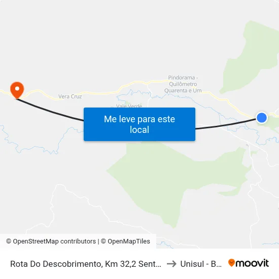 Rota Do Descobrimento, Km 32,2 Sentido Leste to Unisul - Bahia map