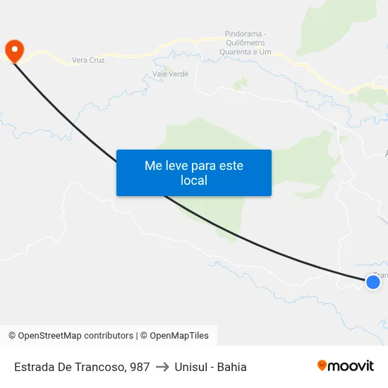 Estrada De Trancoso, 987 to Unisul - Bahia map