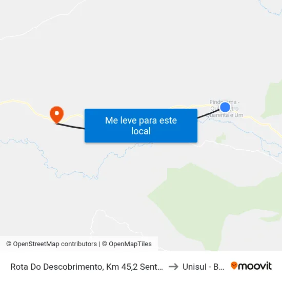 Rota Do Descobrimento, Km 45,2 Sentido Oeste to Unisul - Bahia map