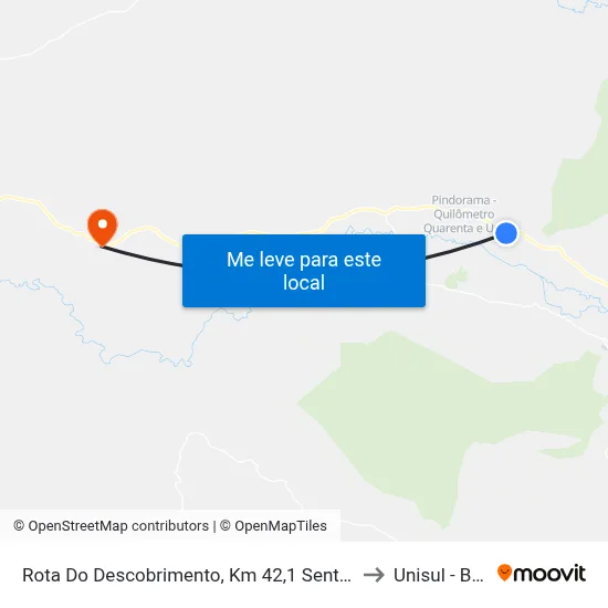 Rota Do Descobrimento, Km 42,1 Sentido Oeste to Unisul - Bahia map